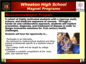 Engineering Magnet Course Sequence