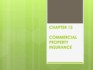 CHAPTER 13 COMMERCIAL PROPERTY INSURANCE