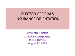 ELECTED OFFICIALS INSURANCE ORIENTATION A Member