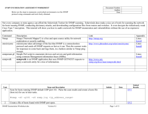 SNMP Assessment Worksheet - jedge.com Information Security