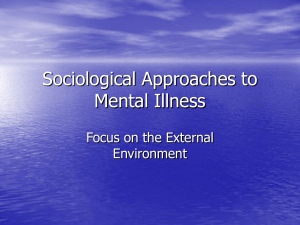 Sociological Approaches to Mental Illness