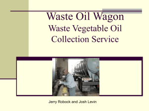 Waste Oil Wagon Waste Vegetable Oil Collection Service