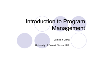 Introduction to Program Management