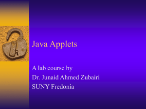 Java Applets - SUNY Fredonia