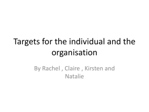 Targets for the individual and the organisation