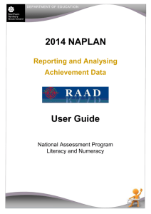 NAPLAN RAAD User Guide - Department of Education