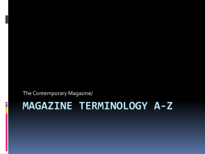 Magazine Terminology