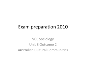 Exam prep - VCE Sociology resources