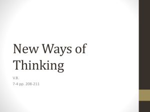 7-4 New Ways of Thinking Presentation