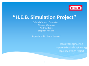 Process Improvement for the HEB Retail Support Center* by Daniel