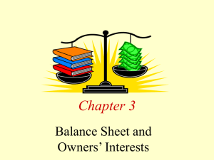 The Balance Sheet - Gatton College of Business and Economics