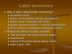 Labor economics - they are driving a