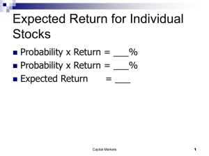 Risk and Return