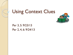 Using Context Clues