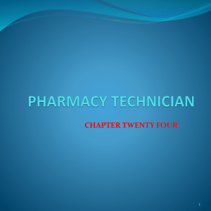 pharmacy technician chapter twenty four