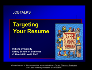 Targeting Your Resume