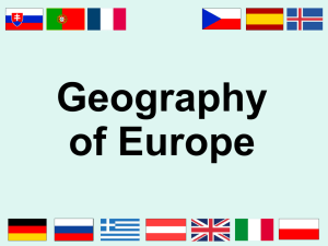 Europe Physical Features and Nations PPT