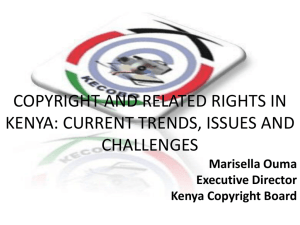 Copyright and Related Rights in Kenya