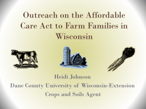 Outreach on the ACA - National Ag Risk Education Library