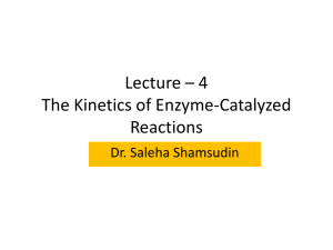 lecture 4 kinetics enzyme and immobilization