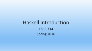 CSCE 314 Programming Languages