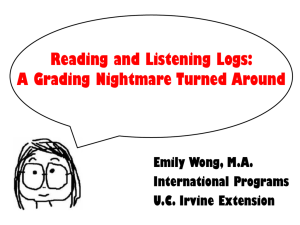 Reading and Listening Logs