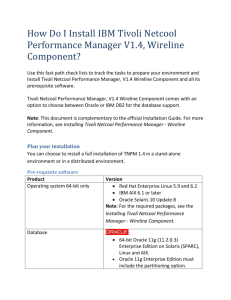Install Tivoli Netcool Performance Manager, V1.4 Wireline