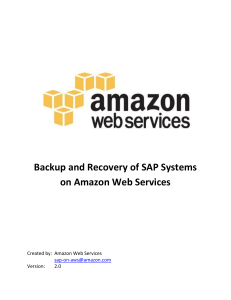 Backup and Recovery of SAP Systems on Amazon