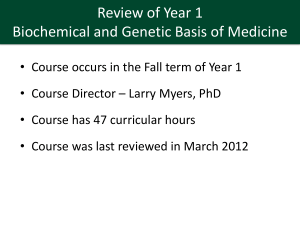 Biochemistry Course Review