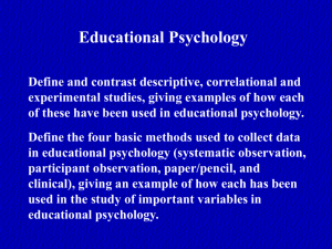 Research - Educational Psychology Interactive