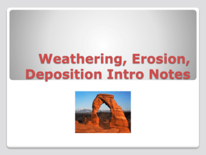 Weathering, Erosion, Deposition Intro Notes Physical Weathering