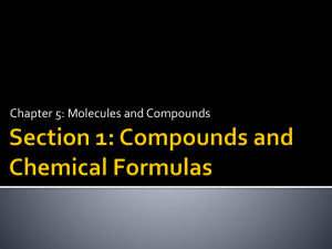 Compounds and Chemical Formulas PowerPoint