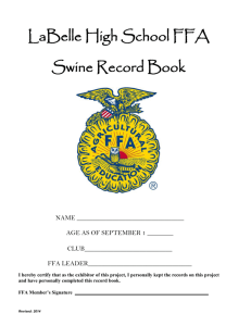 FFA Swine Record Book - Hendry County School District