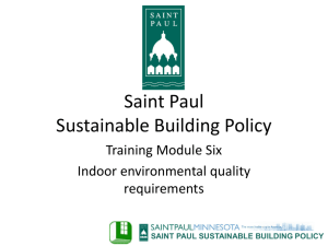 Training Module Six - Saint Paul Sustainable Building Policy