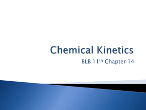 Chemical Kinetics - Winona State University