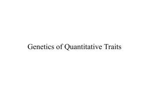 Quantitative Traits