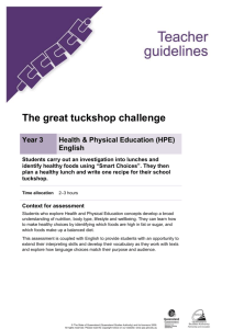 The great tuckshop challenge - Queensland Curriculum and
