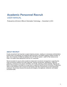 Academic Personnel Recruit - Sites@UCI