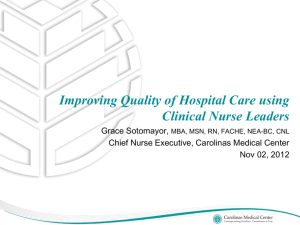 Improving Quality of Hospital Care using Clinical Nurse Leaders
