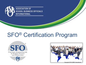 SFO® Certification Program PowerPoint
