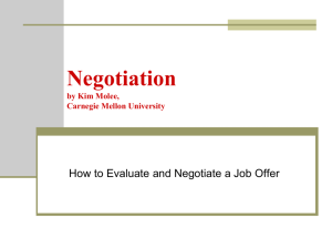 Evaluating and Negotiating Job Offers