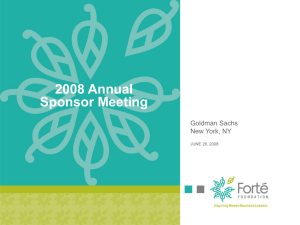 2008 Annual Sponsor Meeting