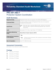 PRC-001-AB2-1 - Alberta Electric System Operator