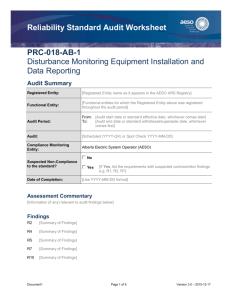 PRC-018-AB-1 - Alberta Electric System Operator