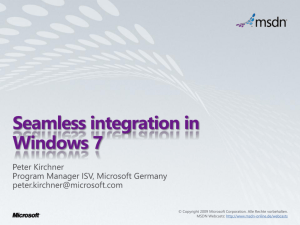 Seamless integration in Windows 7