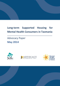 Long-term Supported Housing for Mental Health Consumers in