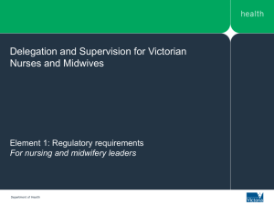 Delegation and Supervision for Nurses and Midwives