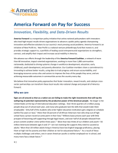 America Forward on Pay for Success