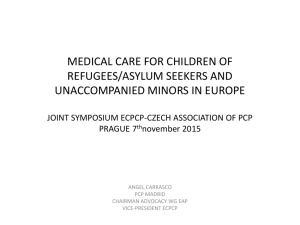 Medical care for children of refugees (Spain)