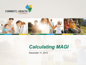 Calculating MAGI - Connect for Health Assistance Network